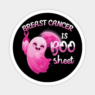 Halloween Breast Cancer Is Boo Sheet Ghost Pink Ribbon Magnet